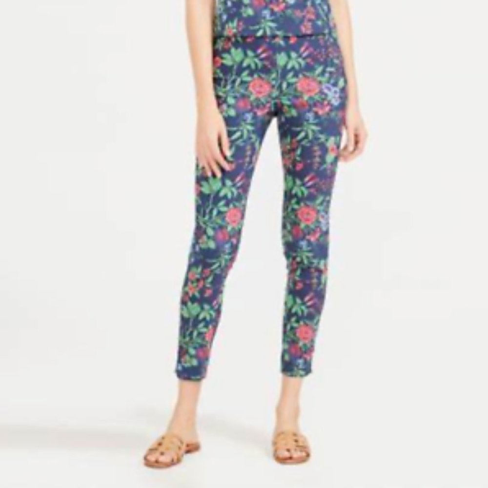 J. McLaughlin "Layne" Pants in Amelia Floral, Navy Multi Size 6